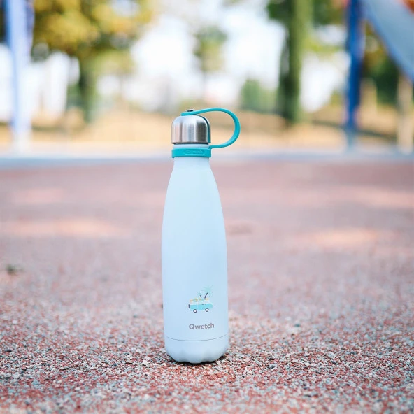 Qwetch QK9007 Kids Isı Yalıtımlı 500ml Termos - Minibüs Desenli - 5