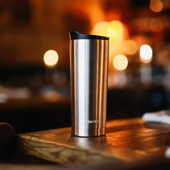 Qwetch QM6000 Isı Yalıtımlı 470ml Termos Mug - Metalik - 7