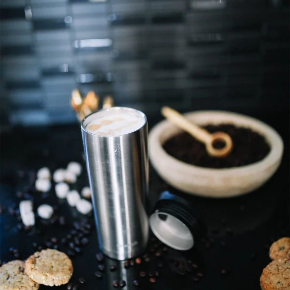 Qwetch QM6000 Isı Yalıtımlı 470ml Termos Mug - Metalik - 8