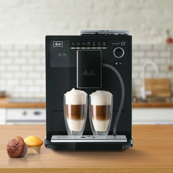 Melitta Caffeo CI Tam Otomatik Kahve Makinesi Saf Siyah - Resim 3