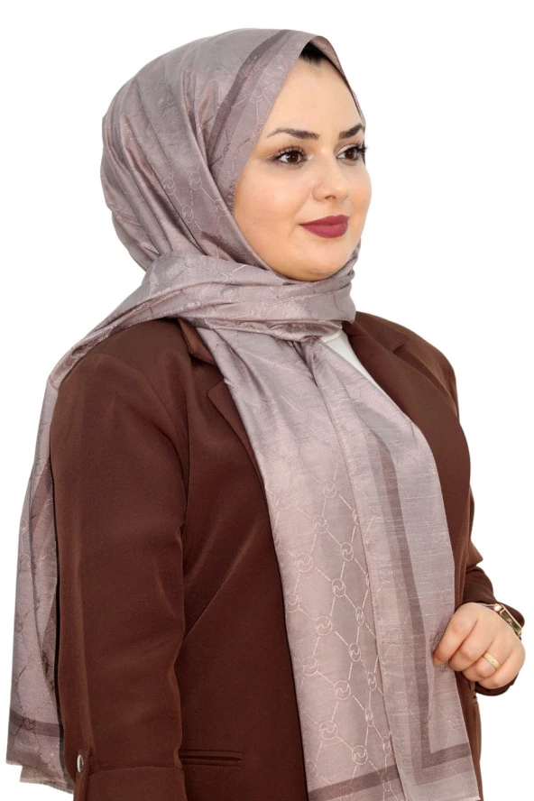 HİNT İPEK MONOGRAM ŞAL EŞ5301-4 ürün görseli 1