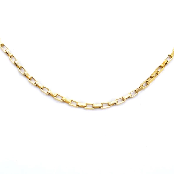 Çelik Zincir Altın Kaplama Unisex Model ZN-308 - Resim 4