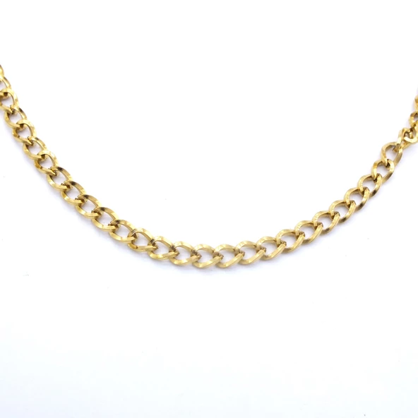 Çelik Zincir Altın Kaplama Unisex Figaro Model ZN-307 - 5