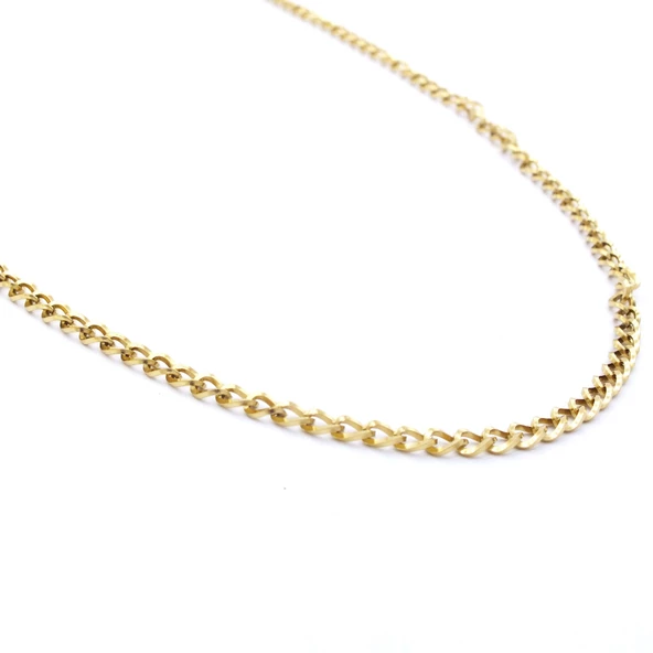 Çelik Zincir Altın Kaplama Unisex Figaro Model ZN-307 - 4