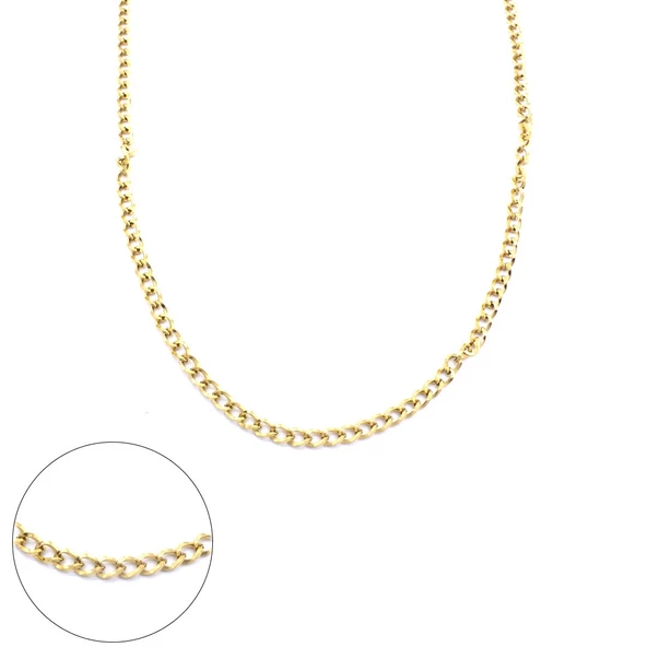 Çelik Zincir Altın Kaplama Unisex Figaro Model ZN-307