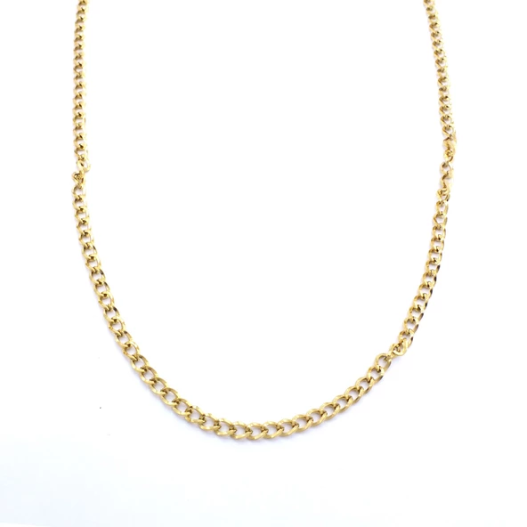 Çelik Zincir Altın Kaplama Unisex Figaro Model ZN-307 - 3