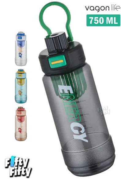 Vagonlife 750 ML -Energy- Rahat İçim (Pipetsiz)  Kulplu  Su Matarası -Süzgeçli-FFVGN2030750ML - 11