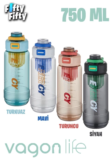 Vagonlife 750 ML -Energy- Rahat İçim (Pipetsiz)  Kulplu  Su Matarası -Süzgeçli-FFVGN2030750ML - 9