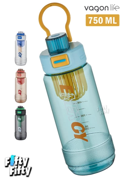 Vagonlife 750 ML -Energy- Rahat İçim (Pipetsiz)  Kulplu  Su Matarası -Süzgeçli-FFVGN2030750ML - 3