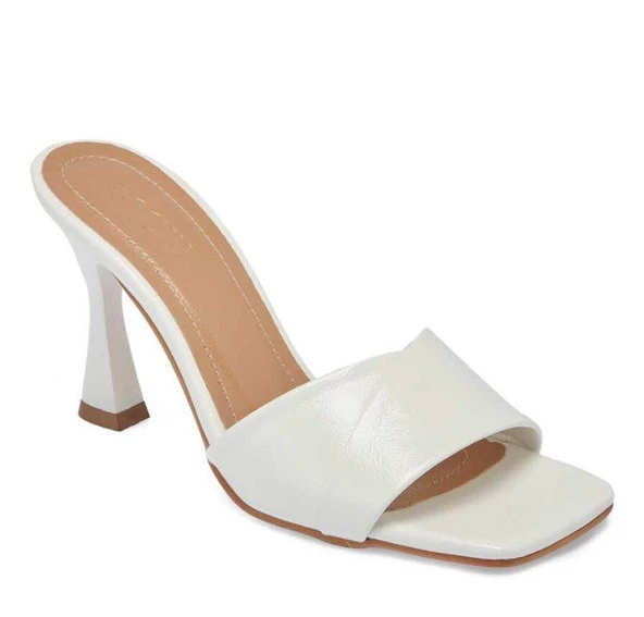 Gloria Paris Beyaz Vegan Kadın Terlik - 5