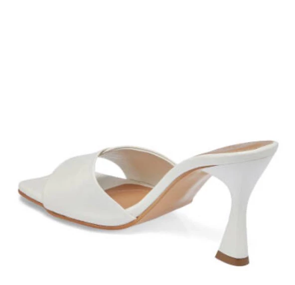 Gloria Paris Beyaz Vegan Kadın Terlik - 6