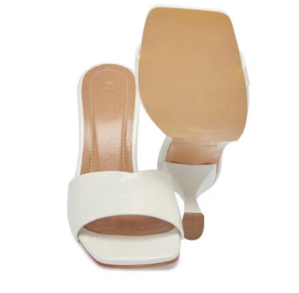 Gloria Paris Beyaz Vegan Kadın Terlik - 7