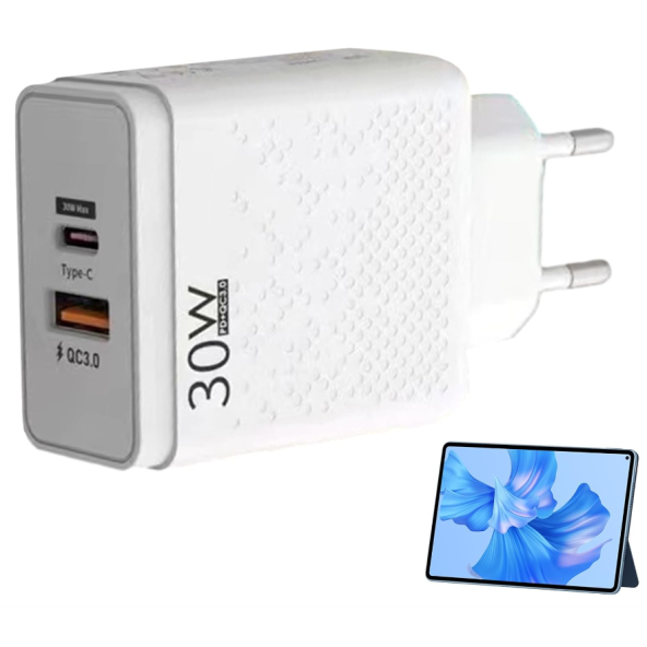 QASUL 3O W USB VE TYC-E  BAĞLANTILI SUPER HIZLI KULANIŞLI KALİTELİ  ŞARJ ADAPTÖRÜ - 4
