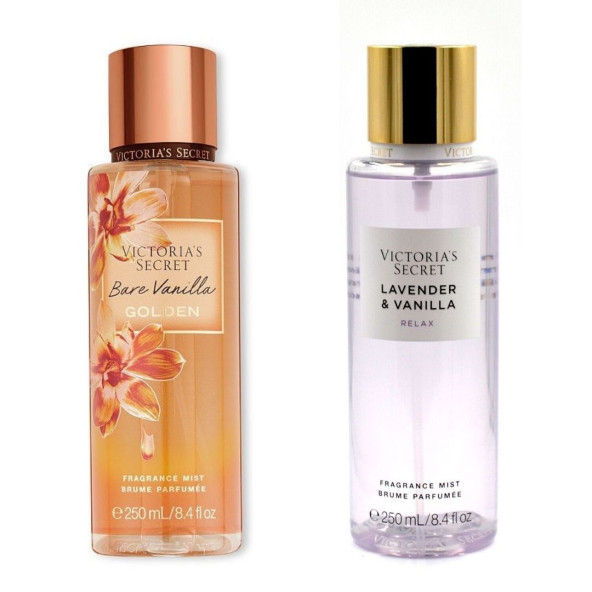 Victoria's Secret Bare Vanilla Golden-Lavender ve Vanilla Vücut Spreyi İkili Set