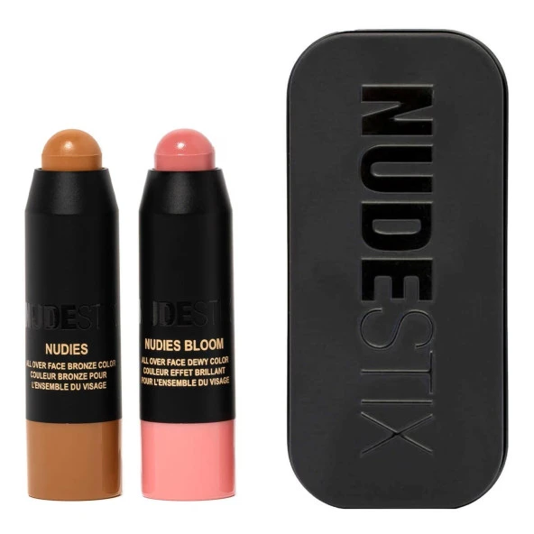 Nudestix Pink Blush & Nude Bronze Mini Krem ​​Stick İkilisi