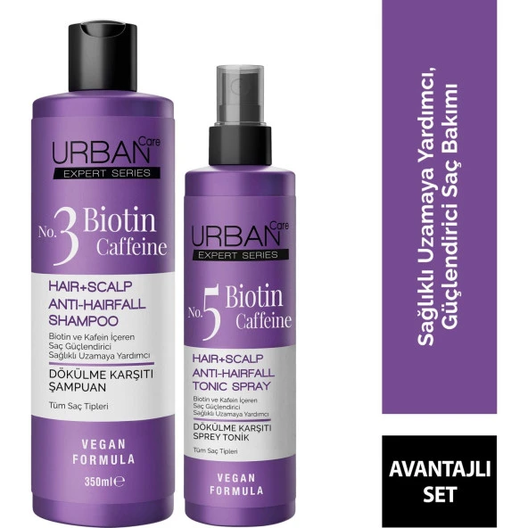 Urban Care Biotin & Kafein Saç Kökü Güçlendirici Şampuan 350 Ml + 200 Ml Sprey Tonik - 5