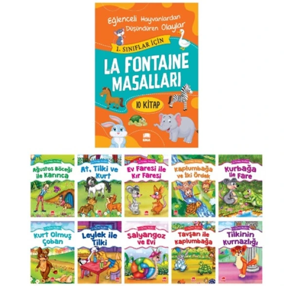 Ema - La Fontaıne Masalları Hikaye Seti 1.Sınıf 10Lu Büyük