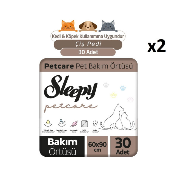 Sleepy Petcare 60x90 cm 60'lı Pet Bakım Örtüsü