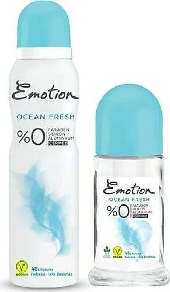 Emotion Ocean Fresh Roll on 50 Ml + Deodorant 150 Ml