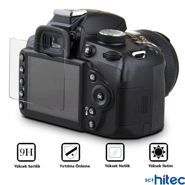ScHitec Fujitsu Lumix G95 İle Uyumlu Darbe Emici Kamera Ekran Koruyucu Kaplama - 4