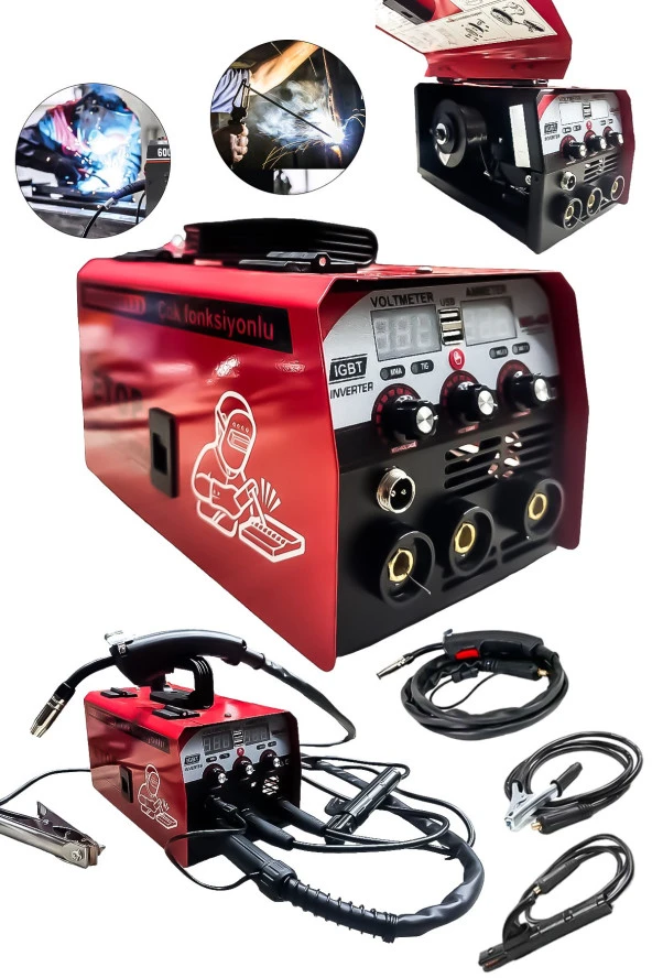 Alman 3IN1 ETOP Serii Çift Kartlı 300 Amper Gazsız Gazaltı Oksijen Kaynak İnvertör Kaynak Makinesi - 2