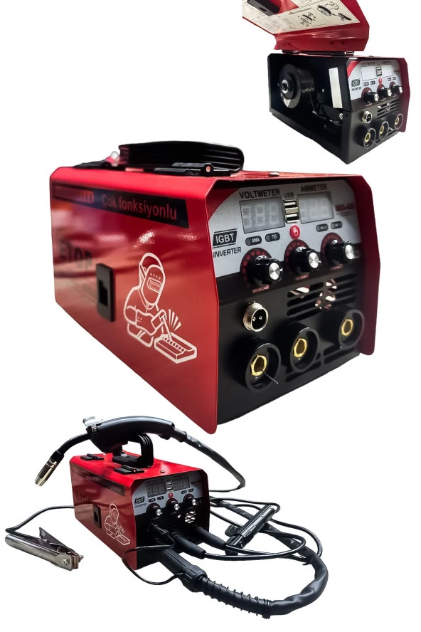 Alman 3IN1 ETOP Serii Çift Kartlı 300 Amper Gazsız Gazaltı Oksijen Kaynak İnvertör Kaynak Makinesi