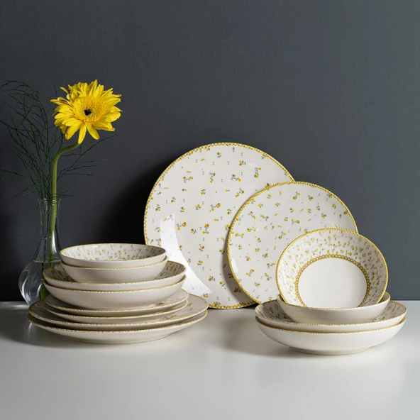 Soley | Fiore | 24 Parça 6 Kişilik Yemek Takımı - 5