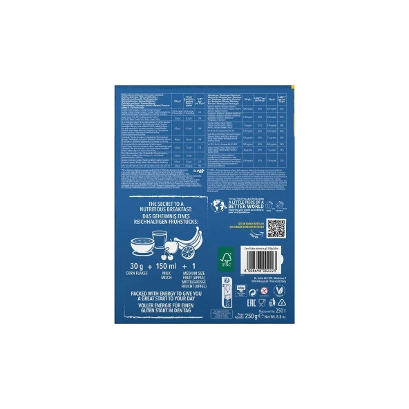 Schar Glutensiz Sade Mısır Gevreği 250 GR (6 ADET) - 3