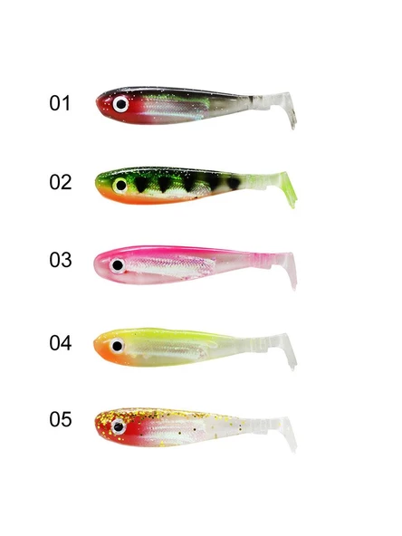 Captain 3074 Duck Tail Soft 9cm Levrek Silikon Yem 8.4gr 5 Adet - Resim 2