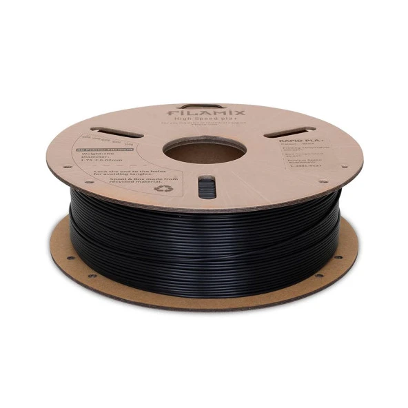 Filamix Yüksek Hızlı Hyper PLA+ Filament 1.75mm 1Kg-Siyah - Resim 3