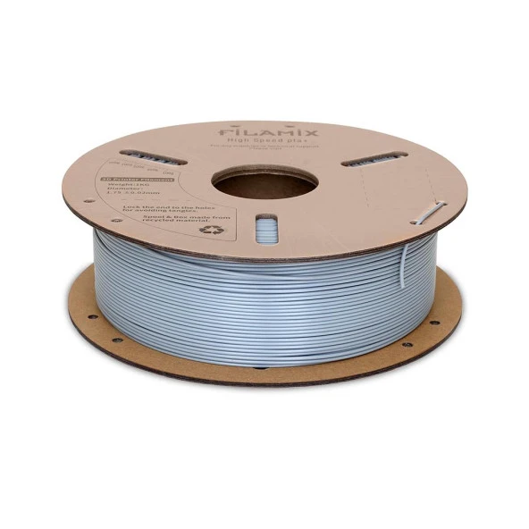 Filamix Yüksek Hızlı Hyper PLA+ Filament 1.75mm 1Kg-Gri - Resim 3
