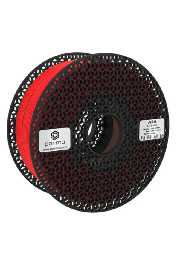 Porima ASA 1.75mm Kırmızı RAL3020 Filament 1 Kg