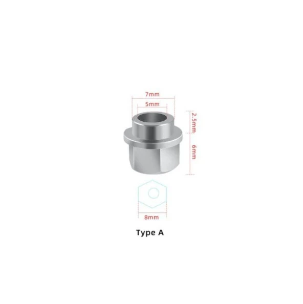 6mm Eksantrik somun Boğazlı(Delik Çapı 5mm)