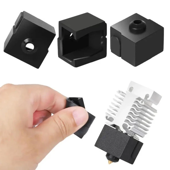 Ender 3 V3 SE Kare Blok Silikon Çorap(Siyah) - 2