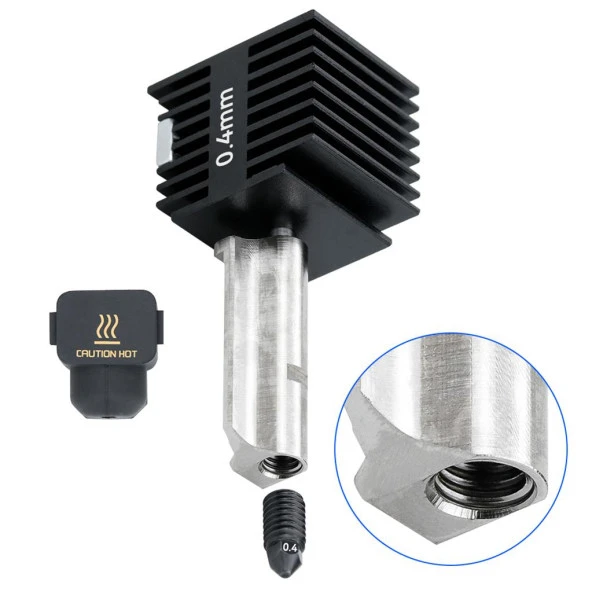 Bambu Lab A1-A1 Mini Sertleştirilmiş Çelik Mekanik Hotend Kiti-0.4mm - Resim 3