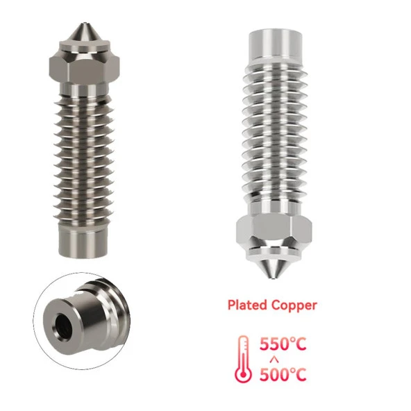 Elegoo Neptune 4 Plus-Max Krom Zirkonyum Bakır  Nozzle 500°C(0.4mm) - Resim 4