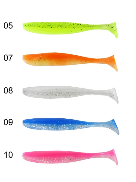 Captain 3075 Shad Tail Soft 10cm Levrek Silikon Yem 4.7gr 5 Adet - Resim 2