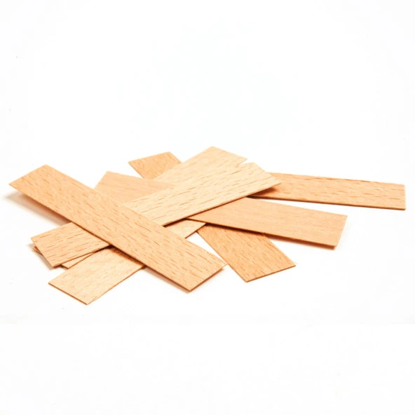 Ahşap Mum Fitili ve Yapışkanlı Fitil Sehpası 40 Adet ( 15mm x 75mm x 0,5mm ) - 4