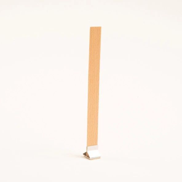 Ahşap Mum Fitili ve Yapışkanlı Fitil Sehpası 75 Adet ( 15mm x 150mm x 0,5mm ) - Resim 4