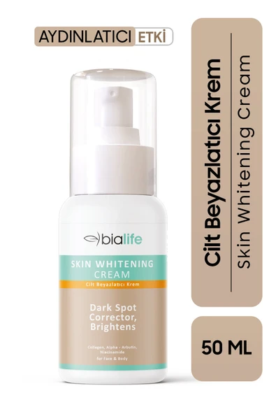 Cilt Beyazlatıcı Krem – Alpha Arbutin İhtivalı Ton Eşitleyici Krem - Bialife
