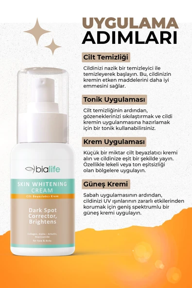 Cilt Beyazlatıcı Krem – Alpha Arbutin İhtivalı Ton Eşitleyici Krem - Bialife - 5