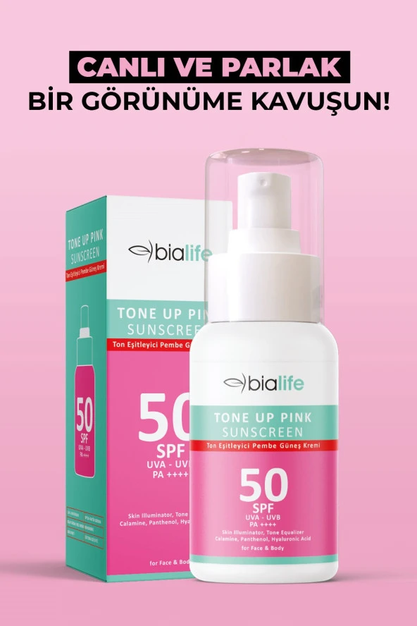 Ton Eşitleyici SPF-50 PEMBE Güneş Kremi - Bialife - 3