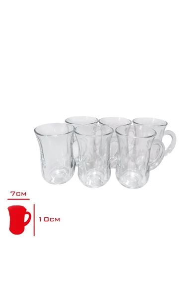 Bardak Kulplu 6 Li Istikane Mug TOPTANBULURUM-81674