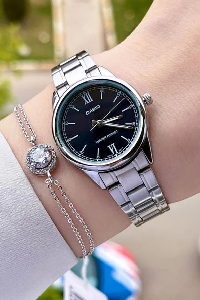 Casio CSISTE25 Kadranı Siyah Kordonu Gümüş Renk Hediye Paketli Kadın Kol Saati ürün görseli 1