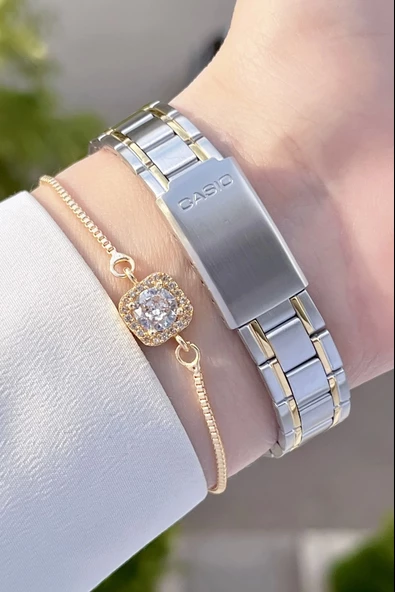 Casio CSISTE39 Gold Gümüş Renk Hediye Paketli Kadın Kol Saati - Resim 5
