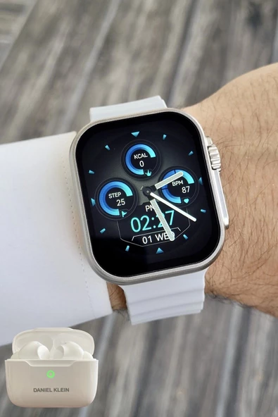 Daniel Klein DK2ISTE1159 Android/ios Uyumlu Arama Özellikli Gri Renk Kordonlu Akıllı Kol Saati ve Bluetooth Kulaklık - 6