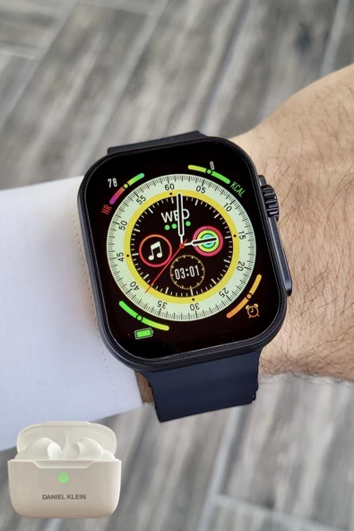 Daniel Klein DK2ISTE1161 Android/ios Uyumlu Arama Özellikli Siyah Renk Kordonlu Akıllı Kol Saati ve Bluetooth Kulaklık - 4