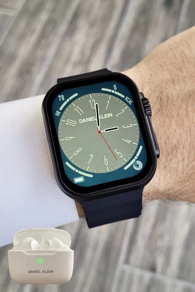 Daniel Klein DK2ISTE1161 Android/ios Uyumlu Arama Özellikli Siyah Renk Kordonlu Akıllı Kol Saati ve Bluetooth Kulaklık - 3