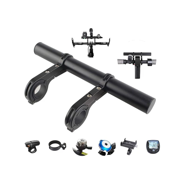 Alüminyum Alaşımlı Uzatma Gidon 20 Cm Siyah - 4