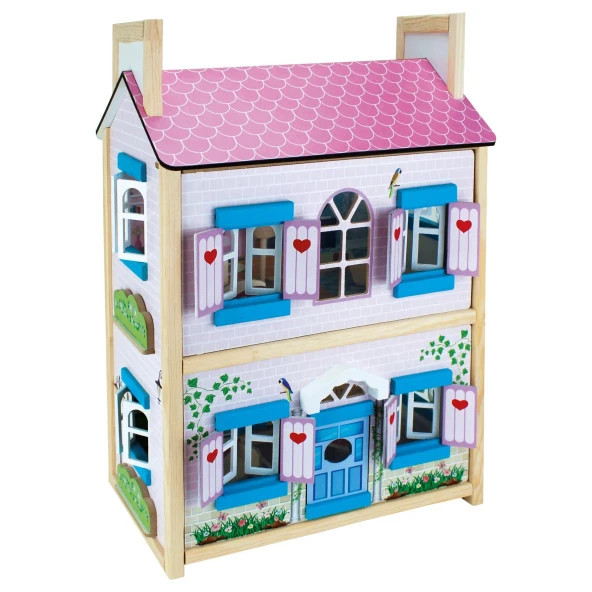 Toysilla Ahşap Çocuk Oyun Evi Pembe - T2009